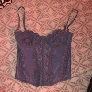 Blue Modern Love Corset Size Small From Urban Outfitters
